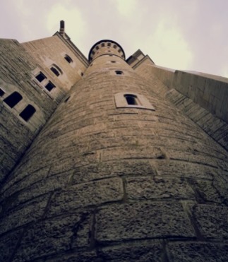 looking up at the castle