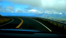 driving down Haleakala