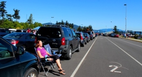 waiting for the Orcas Island Ferry-WA